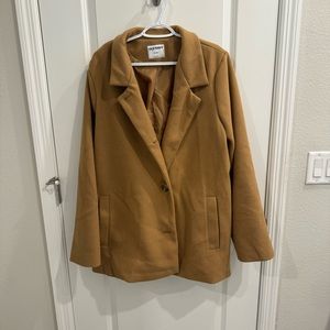 Soft-Brushed Button-Front Peacoat - XL Tall